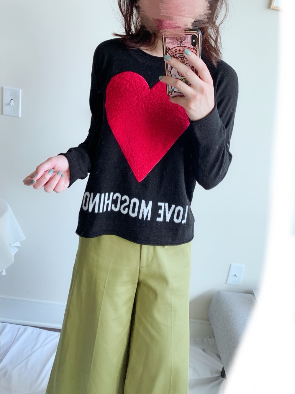 Love Moschino Wool-Blend Heart Sweater Sz Small - Picture 6 of 6